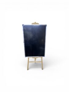 Wooden A-frame chalkboard menu sign, 90cm x 60cm, freestanding for café or restaurant entrance