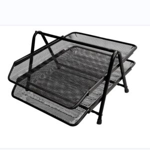 2 tier mesh document tray organiser