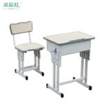 Height adjustable MDF student desk and chair set with storage drawer kenya