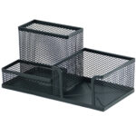 3 compartment metal mesh desk organizer pen holder for office and school Kenya