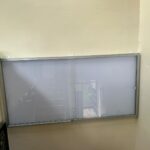 8ft x 4ft lockable glass sliding noticeboard, felt pin surface, aluminium frame kenya