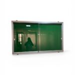 5ft x 3ft lockable glass sliding noticeboard, felt pin surface, aluminium frame kenya