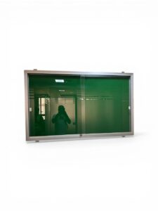 5ft x 3ft lockable glass sliding noticeboard, felt pin surface, aluminium frame kenya