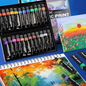 Acrylic paint set 24 colors 12ml tubes for canvas, fabric and craft painting Kenya
